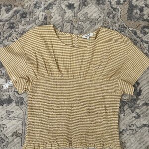 Madewell Yellow Gingham Women's Top